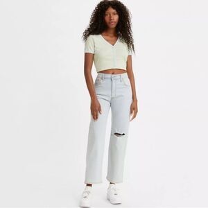 Levi's Women's Ribcage Straight Ankle Jeans  Light Wash New SZ 31